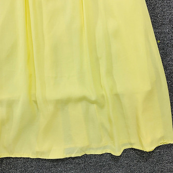 Rochie casual de dama cu maneci scurte model decupat in galben, alb si albastru