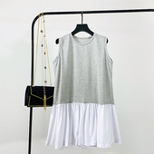 Maieu modern de damă, cu decolteu rotund, de culoare gri și negru