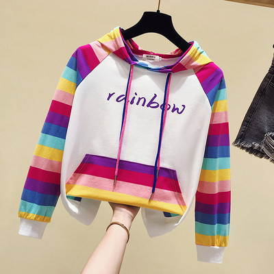 Hanorac de dama de culoare moderna cu cravate si gluga