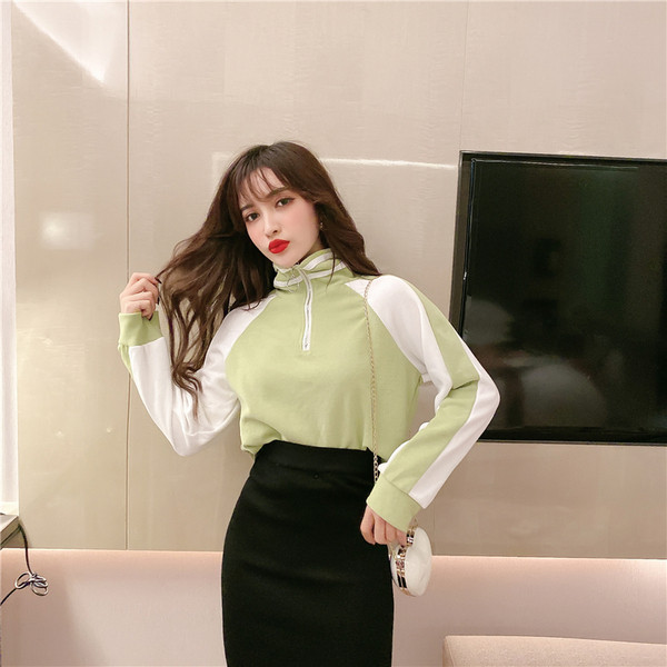 Női rövid blúz szett cipzárral és hosszú szoknyával