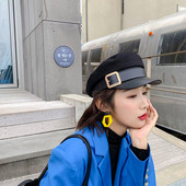 Palarie moderna de dama cu catarama in trei culori