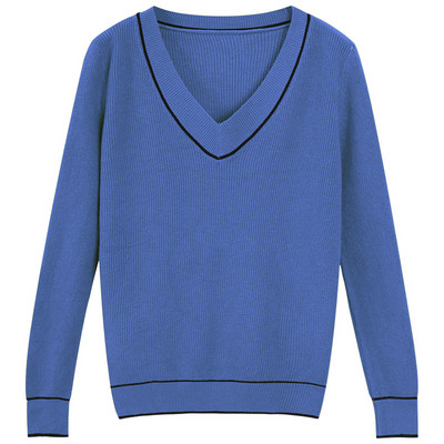 Bluză casual de damă cu decolteu în V în negru, alb, verde, albastru și bej