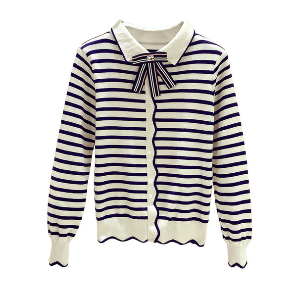 Cardigan casual dama cu panglica si nasturi in doua culori