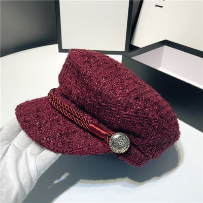 Palarie de dama eleganta cu vizor si efect stralucitor in mai multe culori