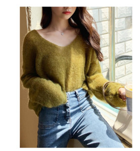 Pulover de damă modern cu umărul căzut