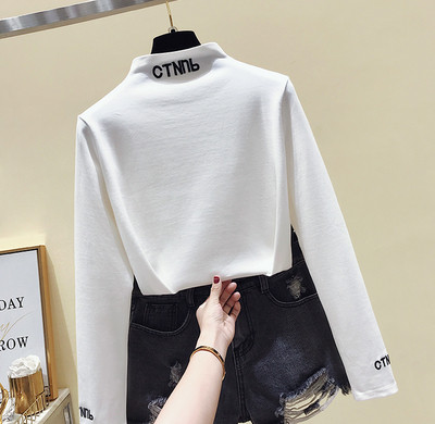 Bluza casual dama cu guler inalt si nasturi in mai multe culori