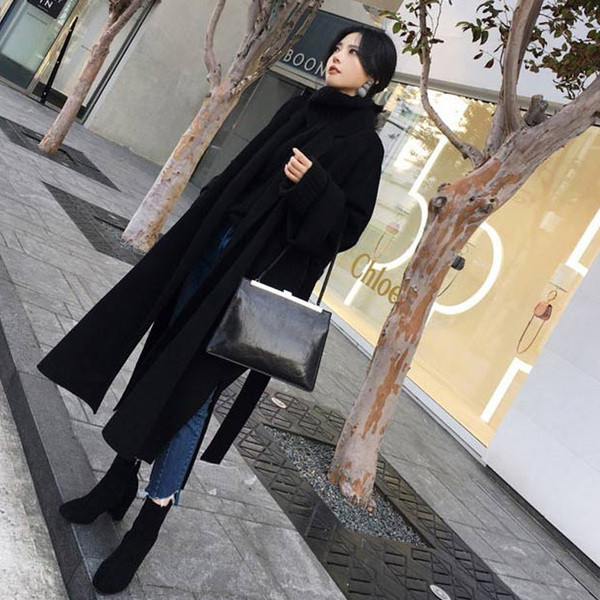 Palton de dama model lung si lat in negru, bej si rosu