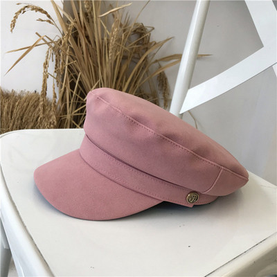 Öko bőrből készült modern női sapka napellenzővel több színben