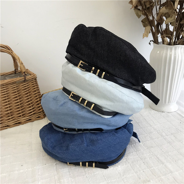 Palarie moderna de dama cu catarama in patru culori