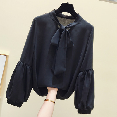 Cămașă de damă cu șireturi și mâneci largi în trei culori