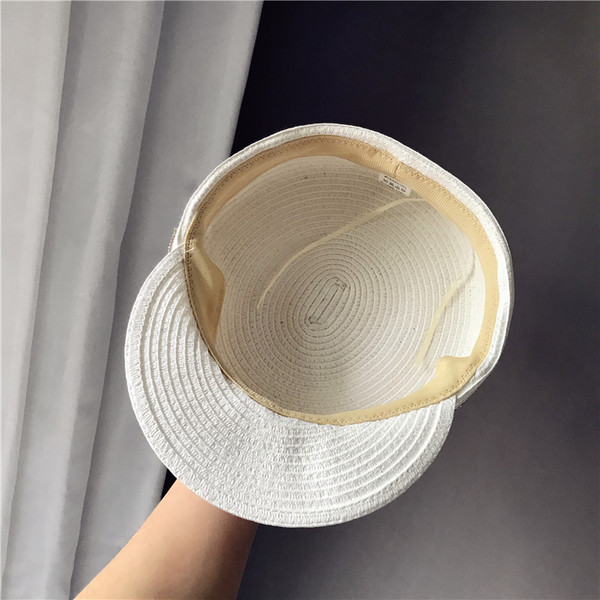 Palarie eleganta de dama cu pietre in alb si negru