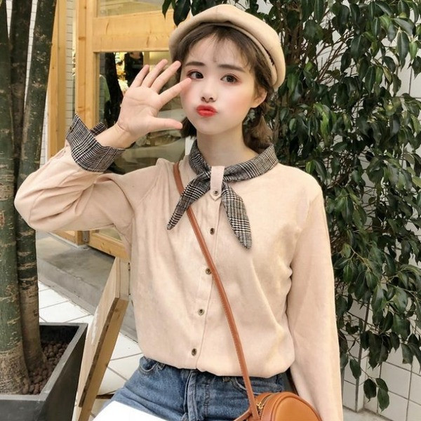 Cămașă lată de damă cu panglică