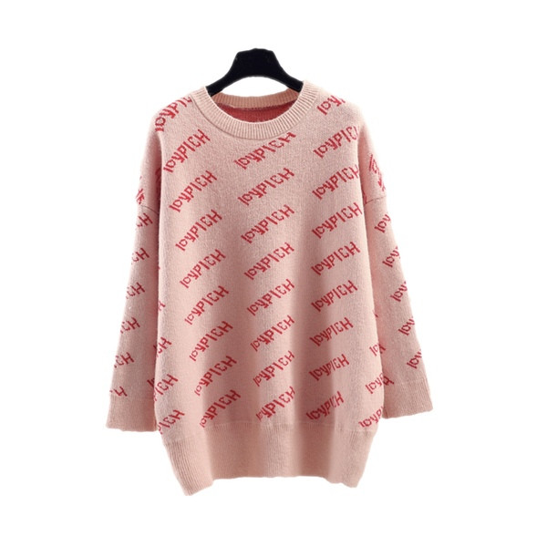 Pulover de damă modern cu inscripție în trei culori