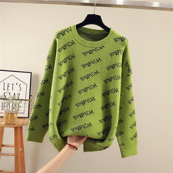 Pulover de damă modern cu inscripție în trei culori