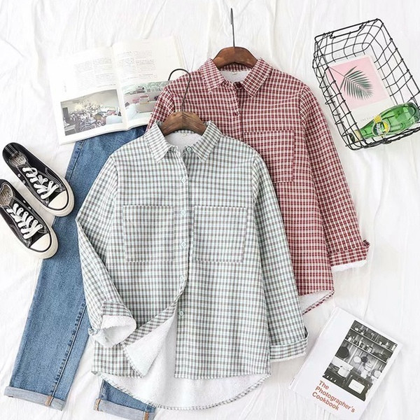 Camasa de dama in carouri model nou verde si rosu