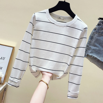 Bluză casual de damă cu decolteu oval și mâneci lungi în trei culori