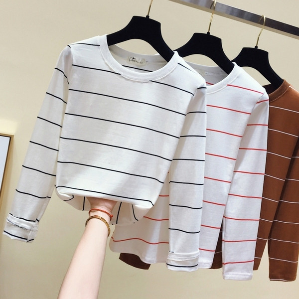 Bluză casual de damă cu decolteu oval și mâneci lungi în trei culori