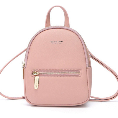 Rucsac casual de dama cu fermoare in culorile negru, gri, roz, rosu si maro