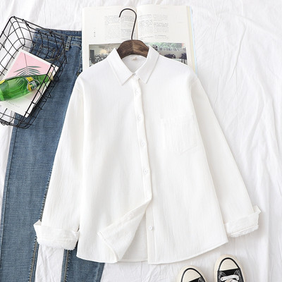 Modern női ing klasszikus gallérral fehér, sárga és kék színben