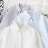 Cămașă casual de damă cu guler clasic în albastru, gri și alb