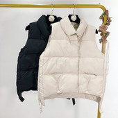 Плътен асиметричен елек в бял и черен цвят