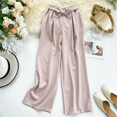 Μοντέρνα γυναικεία παντελόνια με ζώνη σε διάφορα χρώματα