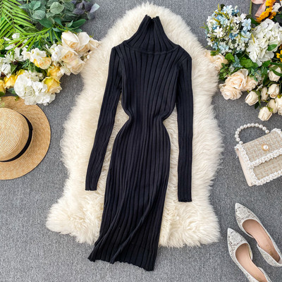 Casual γυναικείο φόρεμα με ψηλή μέση σε διάφορα χρώματα