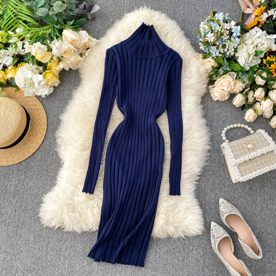 Casual γυναικείο φόρεμα με ψηλή μέση σε διάφορα χρώματα