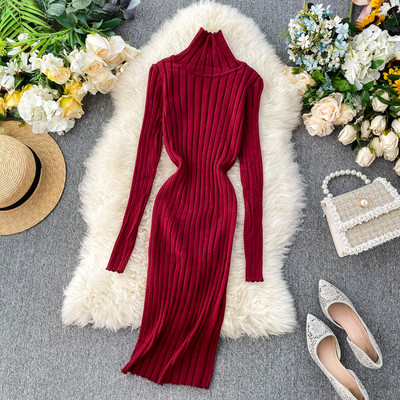 Casual γυναικείο φόρεμα με ψηλή μέση σε διάφορα χρώματα