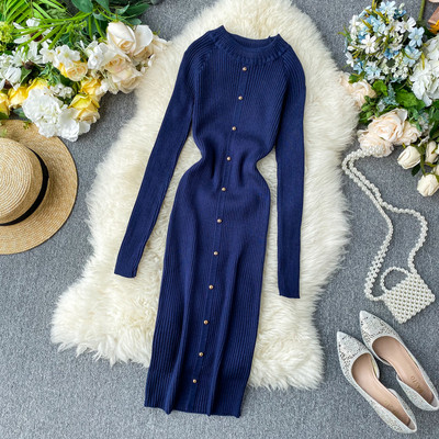 Rochie casual de dama cu ochiuri si decolteu rotund in mai multe culori