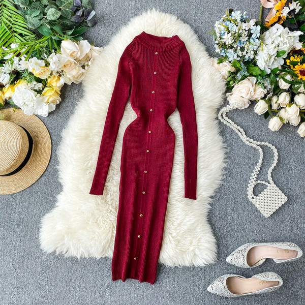 Rochie casual de dama cu ochiuri si decolteu rotund in mai multe culori