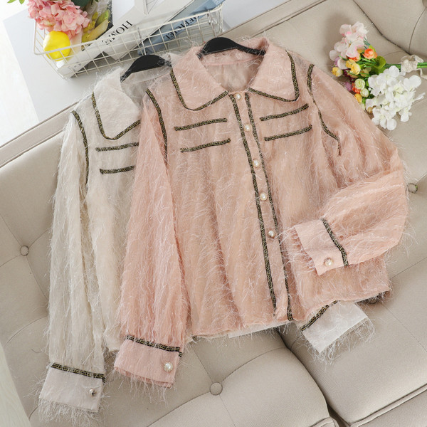 Modern, hosszú ujjú női ing különböző színekben