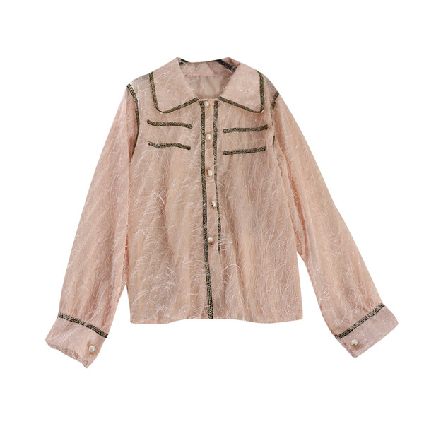 Modern, hosszú ujjú női ing különböző színekben