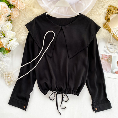 Bluza de dama cu guler si cravate in cinci culori