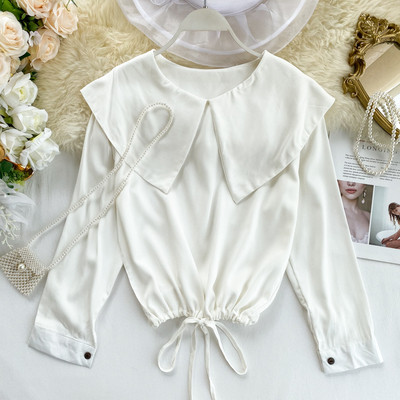 Bluza de dama cu guler si cravate in cinci culori