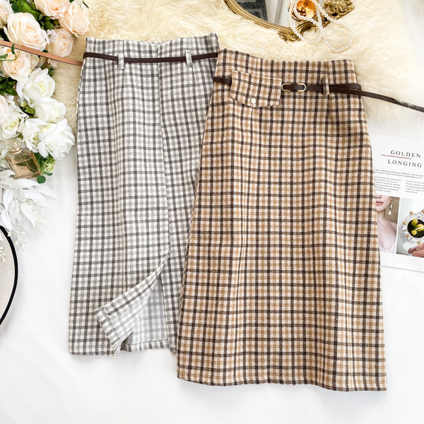 Μοντέρνα μακρύ  γυναικεία φούστα σε δύο χρώματα