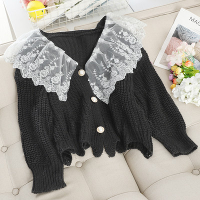 Cardigan dama cu dantela in diferite culori