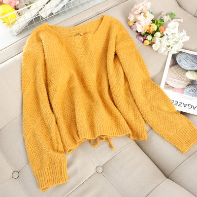 Pulover de dama cu cravate pe spate in diferite culori