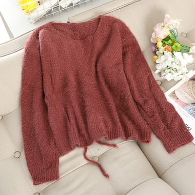 Pulover de dama cu cravate pe spate in diferite culori