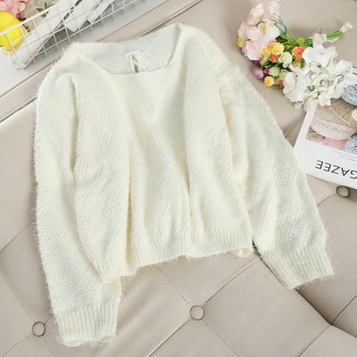 Pulover de dama cu cravate pe spate in diferite culori