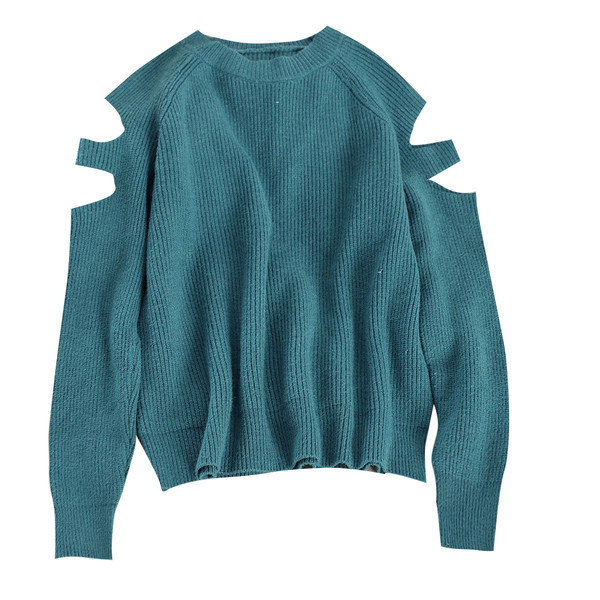 Γυναικείο πουλόβερ με γυμνά ώμους σε διαφορετικά χρώματα