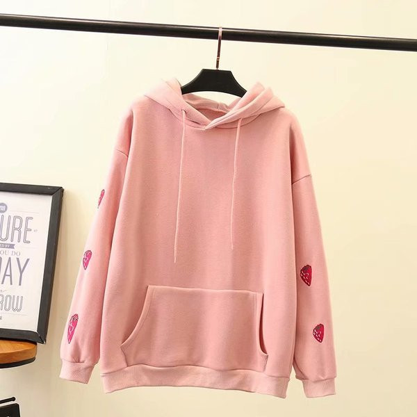 Napi női pulóver kapucnival és nyakkendővel rózsaszín és fekete színben