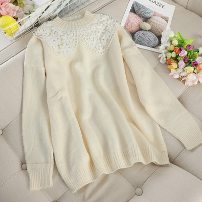 Pulover de dama modern cu dantela in diferite culori