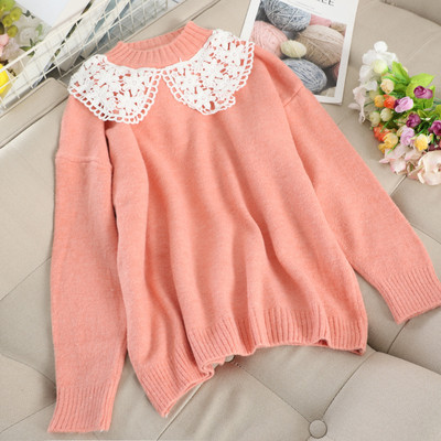 Pulover de dama modern cu dantela in diferite culori