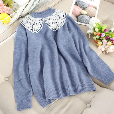 Pulover de dama modern cu dantela in diferite culori