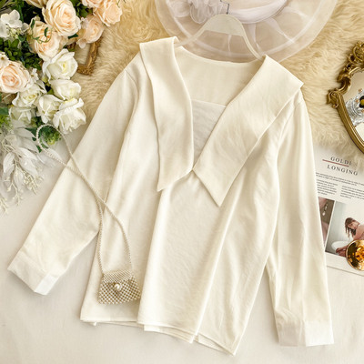 Μοντέρνα γυναικεία μπλούζα με μακριά μανίκια σε διάφορα χρώματα