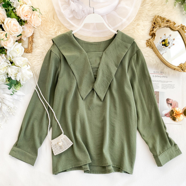 Μοντέρνα γυναικεία μπλούζα με μακριά μανίκια σε διάφορα χρώματα