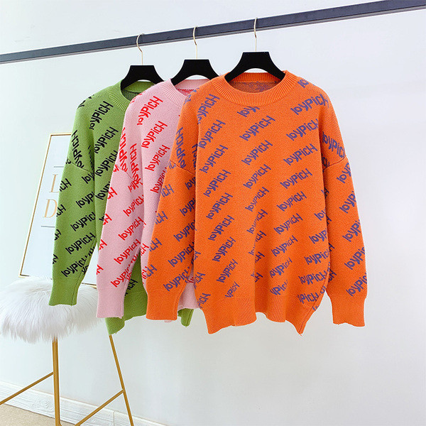 Alkalmi női pulóver kerek nyakkivágással, több színben