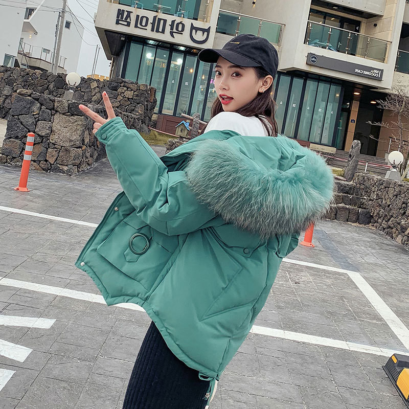 Modern női kabát zsebekkel és pehellyel hat színben