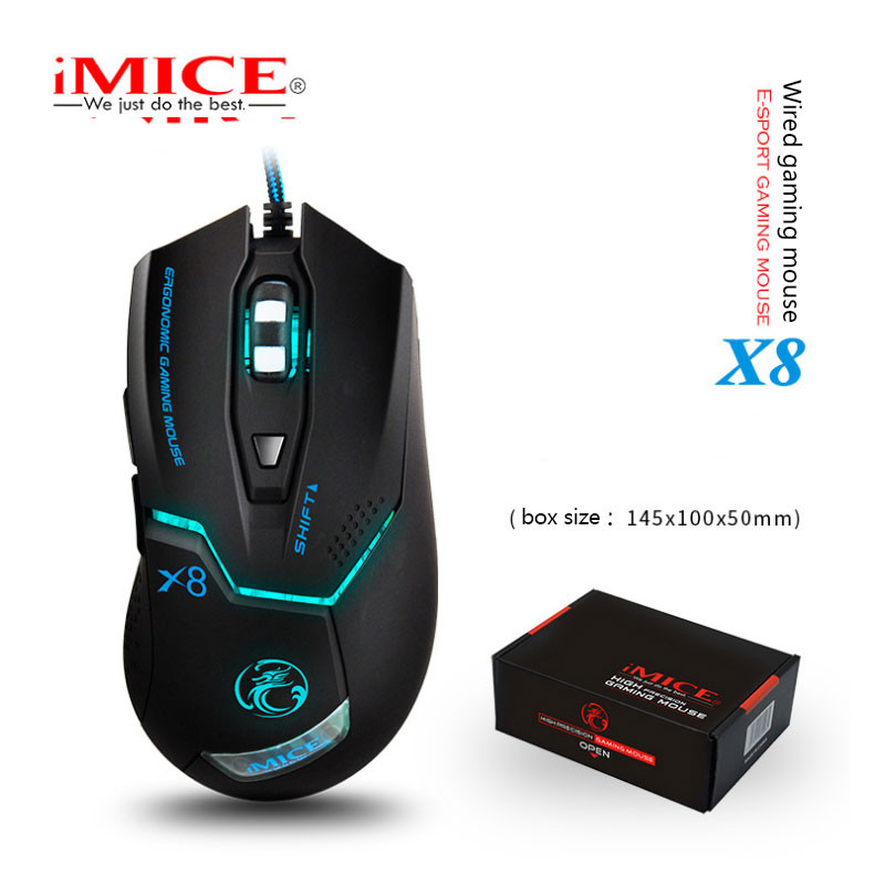 Mouse de gaming cu 6 butoane și iluminare de fundal LED